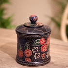 Баночка с крышкой деревянная, 12×12×15 см, батик - Фото 4