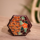 Шкатулка деревянная, батик, 10×11×7 см - Фото 4