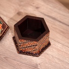 Шкатулка деревянная, батик, 10×11×7 см - Фото 5