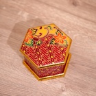 Шкатулка деревянная, батик, 10×11×7 см - Фото 5