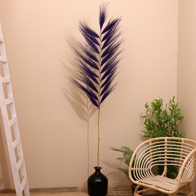 Сухоцвет на бамбуковом стебле 250 см фиолетовый