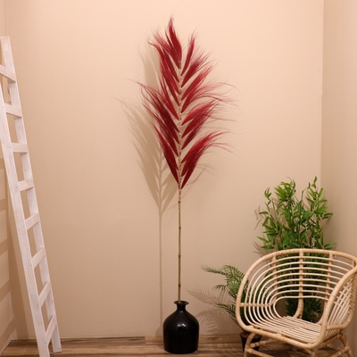 Сухоцвет на бамбуковом стебле 250 см бордовый