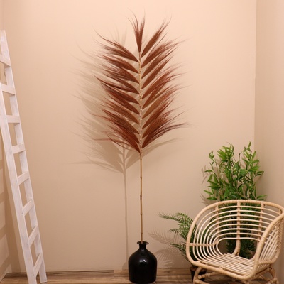 Сухоцвет на бамбуковом стебле 250 см кирпичный