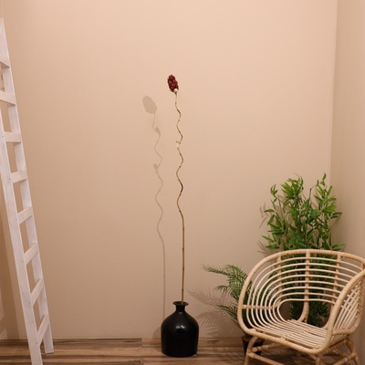 Сухоцвет на бамбуковом стебле, 150 см, фиолетовый