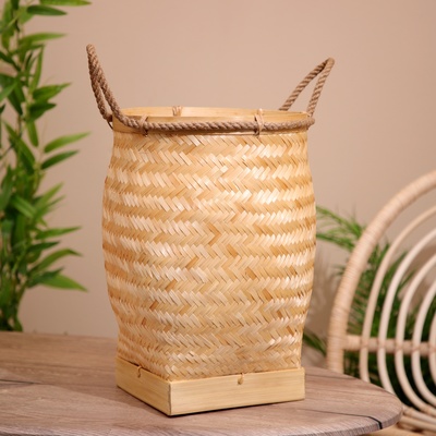 Корзина плетёная, из бамбука 30х30х40 см