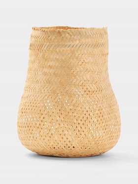 Корзинка плетёная из бамбука, 23×23×23 см