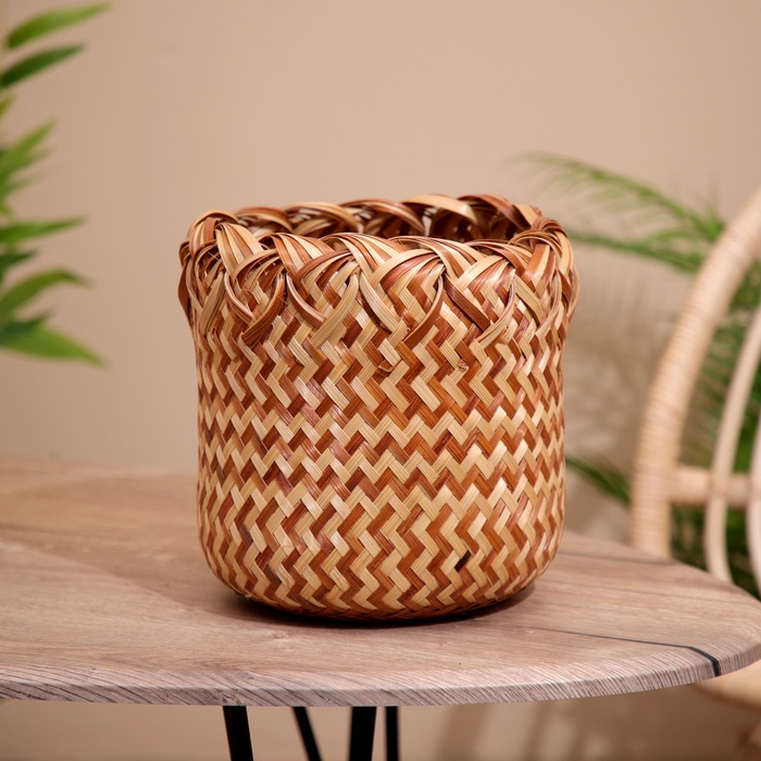Корзинка плетёная, из бамбука 20х20х25 см