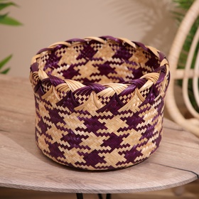 Корзинка плетёная, 30×30×25 см, бамбук