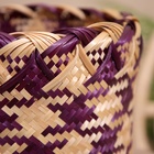 Корзинка плетёная, из бамбука 30х30х25 см - Фото 4