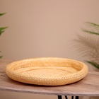 Тарелка плетёная, из бамбука 40х40х6 см - фото 321724169