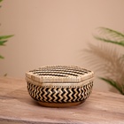 Шкатулка с крышкой плетёная, из бамбука 25х20х12 см - Фото 1