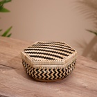 Шкатулка с крышкой плетёная, из бамбука 25х20х12 см - Фото 2