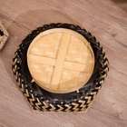 Шкатулка с крышкой плетёная, из бамбука 25х20х12 см - Фото 5