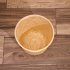 Корзинка плетёная, из бамбука 22х22х25 см - Фото 4
