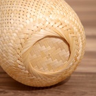 Корзина плетёная, из бамбука 27х27х30 см - Фото 5