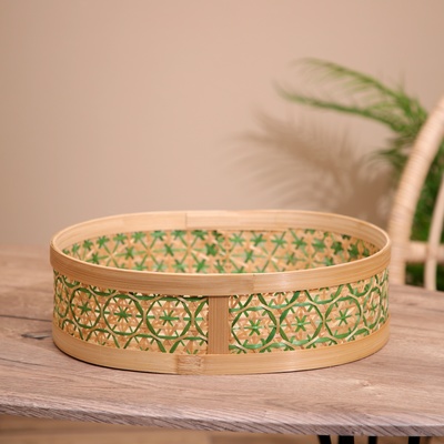 Корзинка плетёная, 35×28×10 см, бамбук