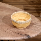 Вазочка плетёная, из бамбука 15х15х4 см - фото 24501649