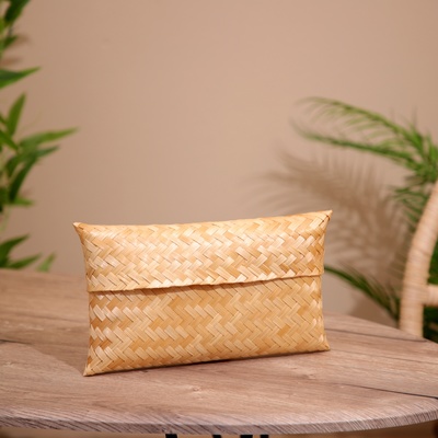 Шкатулка плетёная, 30×18×5 см, бамбук