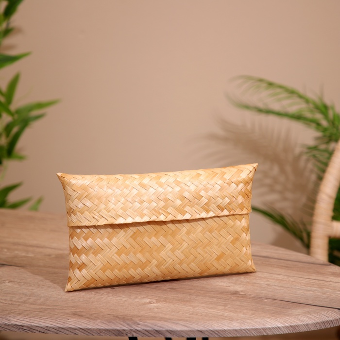Шкатулка плетёная, 30×18×5 см, бамбук