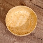 Корзинка плетёная, из бамбука 15х15х7 см - Фото 3