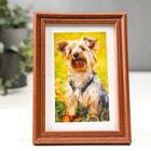 Фоторамка 10х15 (3N46) кр.дерево (пластиковый экран) - Фото 1