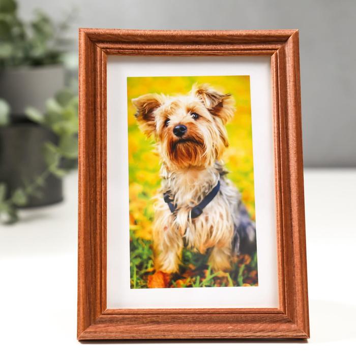 Фоторамка 10х15 (3N46) кр.дерево (пластиковый экран) - Фото 1