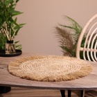 Коврик плетёный круглый 40 см - фото 24535334