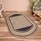 Ковёр на пол овальный натуральный плетёный «Эко», из водорослей, 100×150 см - Фото 1