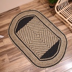 Ковёр на пол овальный натуральный плетёный «Эко», из водорослей, 100×150 см - Фото 2