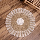 Ковёр на пол круглый натуральный плетёный «Эко», из водорослей, 80 см - Фото 2