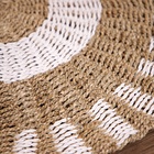 Ковёр на пол круглый натуральный плетёный «Кольца», из водорослей, 80 см - Фото 3