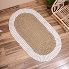 Ковёр на пол овальный натуральный плетёный «Эко», из водорослей, 90×150 см - Фото 2