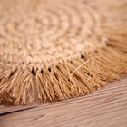 Коврик плетёный круглый 25х25 см, сизаль - Фото 4