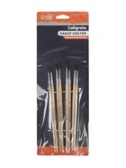 Набор кистей для рисования, белка, 8 штук: № 1, 2, 3, 4, 5, 6, 7, 8, круглые, деревянная ручка, международный размер 10212699