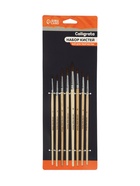 Набор кистей для рисования, белка, 8 штук: № 1, 2, 3, 4, 5, 6, 7, 8, круглые, деревянная ручка, международный размер 10212699