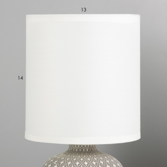 Настольная лампа Люмос E14 40Вт Серый, белый 27х13х13 см - фото 1908195346