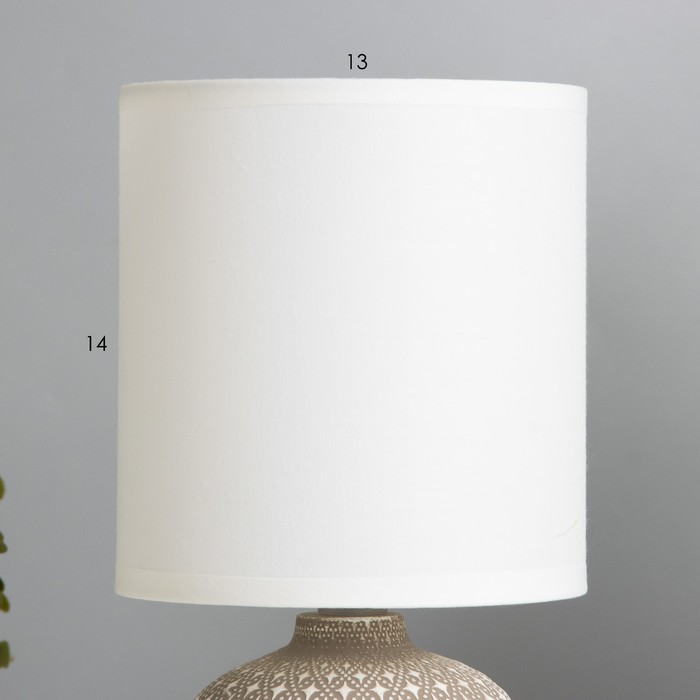 Настольная лампа Люмос E14 40Вт Коричневый, белый 26х13х13 см - фото 1906741251