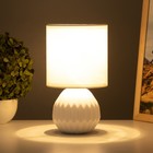 Настольная лампа Глори E14 40Вт Белый 23,5х13х13 см - Фото 2