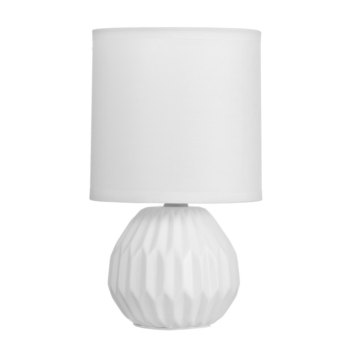 Настольная лампа Глори E14 40Вт Белый 23,5х13х13 см - фото 1908195360