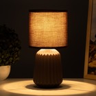 Настольная лампа Хэвен E14 40Вт Коричневый 27х13х13 см - фото 24323986