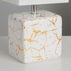 Настольная лампа Флаффи E14 40Вт Белый, Золото  13х11х30,5 см - фото 24323997