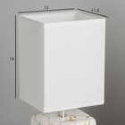 Настольная лампа Флаффи E14 40Вт Белый, Золото  13х11х30,5 см - Фото 4