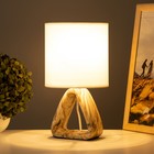 Настольная лампа Камелия E14 40Вт Коричневый, белый 27,5х15х15 см - Фото 2