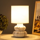 Настольная лампа Аполс E14 40Вт Белый, золото 27,5х15х15 см - Фото 2