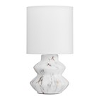 Настольная лампа Гратс E14 40Вт Белый, золото 28х15х15 см - фото 24324025