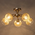 Люстра потолочная Инфинити 5х40Вт Е14 Золото 40x40x25 см - фото 24324047