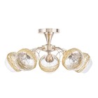 Люстра потолочная Инфинити 5х40Вт Е14 Золото 40x40x25 см - фото 24324049