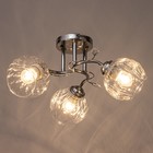 Люстра потолочная Дебра 3х40Вт Е27 Хром 46x46x22 см - фото 24324109