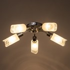 Люстра потолочная Адель 5х40Вт Е14 Хром 52x52x19 см - фото 24324132