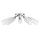 Люстра потолочная Адель 5х40Вт Е14 Хром 52x52x19 см - фото 24324134